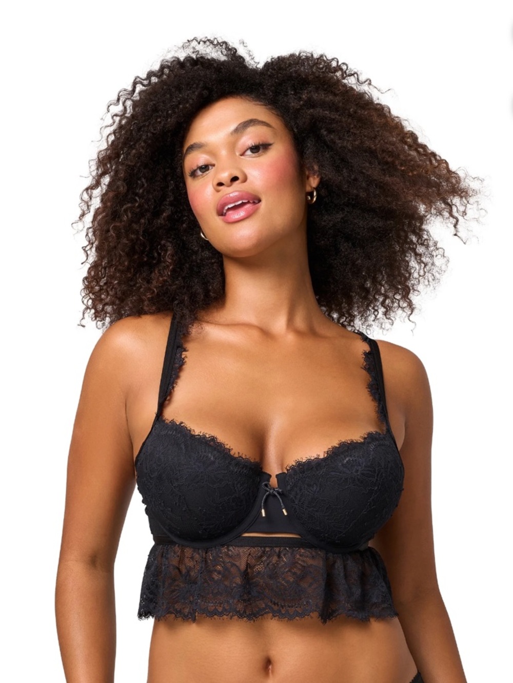 Adored by Adore Me Women's Kayla Lightly Padded Flowy Longline Bra